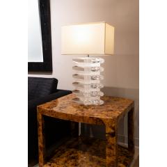Impressive Sculptural Lucite Table Lamp 1970s - 3515477
