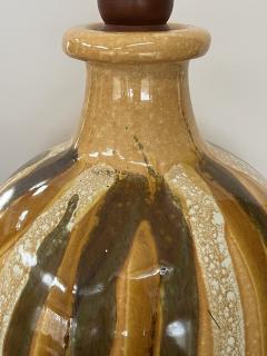 Impressively Large 1960s Ovoid form Drip Glaze Ceramic Lamps - 3470066