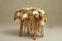 In s Schertel Florada Stool in Wool and Wood by In s Schertel Brazil 2021 - 3487087