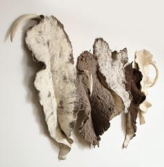 In s Schertel Giant Leaf Naturally Dyed Felted Wool Sculpture by In s Schertel Brazil - 2346400