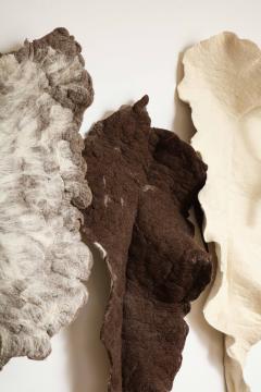 In s Schertel Giant Leaf Naturally Dyed Felted Wool Sculpture by In s Schertel Brazil - 2346272