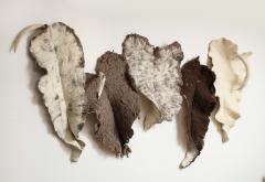 In s Schertel Giant Leaf Naturally Dyed Felted Wool Sculpture by In s Schertel Brazil - 2346274