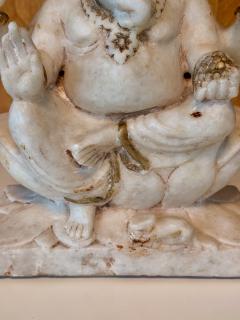 Indian Antique Carved Marble Ganesh Statue - 4483384