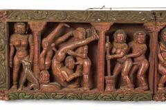 Indian Carved Erotic Wall Plaque - 4321570