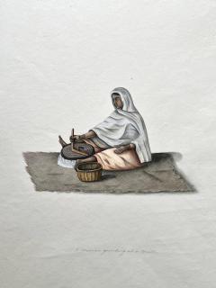 Indian Company School Gouache Paintings on Paper Professions Set of 2 C 1810 - 4700849