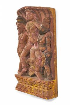 Indian Erotic Carved Wall Plaque - 4322676