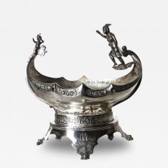 Indian Figural Silver Plated Fruit Bowl Circa 1880s - 71531