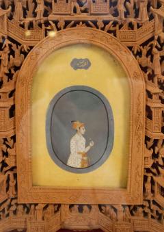 Indian Filigree Wall Plaque with Framed Miniature Painting - 4409346