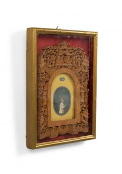 Indian Filigree Wall Plaque with Framed Miniature Painting - 4409347