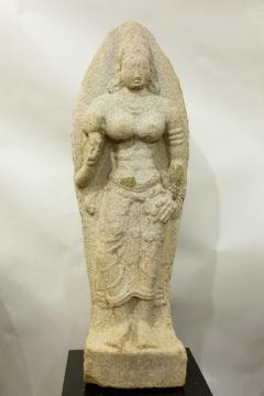 Indian Grey Granite Figure of Bhudevi - 1499762