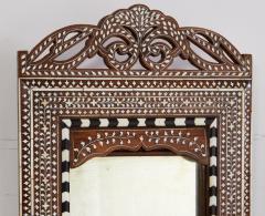 Indian Inlaid Mirror with Tambour Door - 3729710