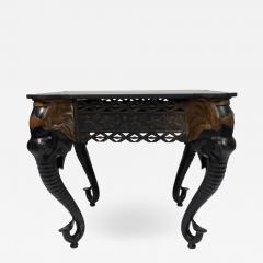 Indian Iron Center Table with Butterfly and Elephant Design - 1428254