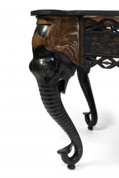 Indian Iron Center Table with Butterfly and Elephant Design - 4630586