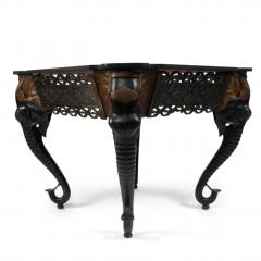 Indian Iron Center Table with Butterfly and Elephant Design - 4630588