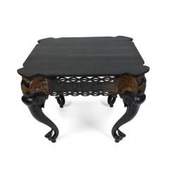 Indian Iron Center Table with Butterfly and Elephant Design - 4630589