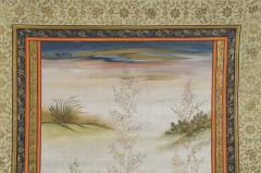 Indian Painting of Lady with Falcon on Silk  - 4118282