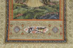 Indian Painting of Lady with Falcon on Silk  - 4118283
