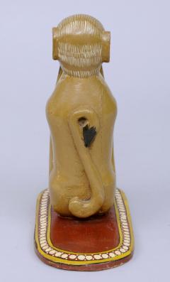 Indian Polychromed Carved Monkey Circa 1870 - 1617212