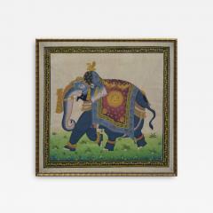 Indian Rajasthani Miniature Painting of a Royal Elephant - 4679729