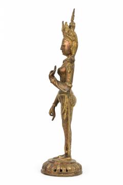 Indian Style Hindu Goddess Bronze Statue - 4519853