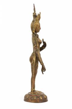 Indian Style Hindu Goddess Bronze Statue - 4519857