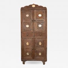 Indian Vine Carved Eglomise Plaqued Corner Cabinet - 1466269