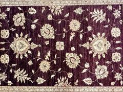 Indian Wool Carpet Burgundy and Beige 21st Century - 3793071