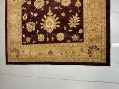 Indian Wool Carpet Burgundy and Beige 21st Century - 3793073