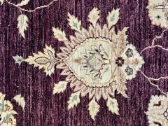 Indian Wool Carpet Burgundy and Beige 21st Century - 3793075