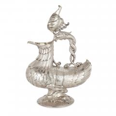 Indian silver mythological bird form jug - 3302718