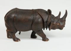 Indian wooden carved Rhino - 829948