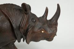 Indian wooden carved Rhino - 829949