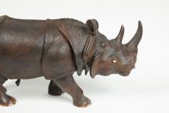 Indian wooden carved Rhino - 829950