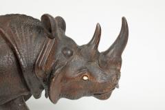 Indian wooden carved Rhino - 829952