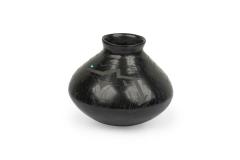 Indigenous American Black and Gray Vase with Figurative Design - 4673753