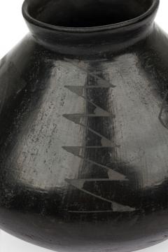 Indigenous American Black and Gray Vase with Figurative Design - 4673755