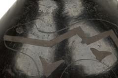 Indigenous American Black and Gray Vase with Figurative Design - 4673756