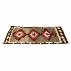 Indigenous American Woven Patterned Brown and Pink Rectangular Rug - 4716941