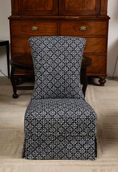 Indigo Blockprint Slipper Chair - 3095462