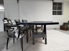 Indigo Dyed Live Edge Dining Table - 4701935