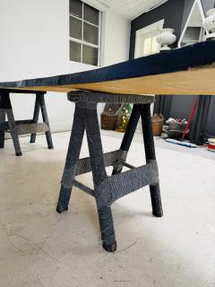 Indigo Dyed Live Edge Dining Table - 4701939