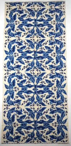 Indonesian Blue White Megamendung or Clouds Pattern Batik Panel circa 1930 - 3395797