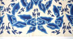 Indonesian Blue White Megamendung or Clouds Pattern Batik Panel circa 1930 - 3395801