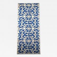 Indonesian Blue White Megamendung or Clouds Pattern Batik Panel circa 1930 - 3401441