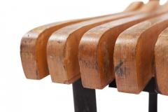 Industrial Bench With Slatted Seat And Backrest 1950s - 853085