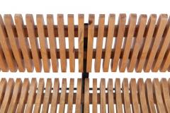 Industrial Bench With Slatted Seat And Backrest 1950s - 853086