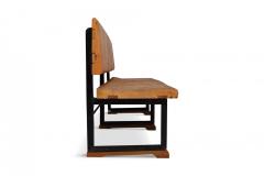 Industrial Bench With Slatted Seat And Backrest 1950s - 853088