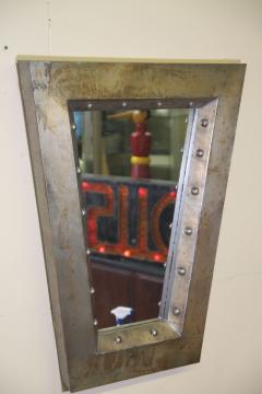 Industrial Burtalist Style Wall Mirror - 2969410