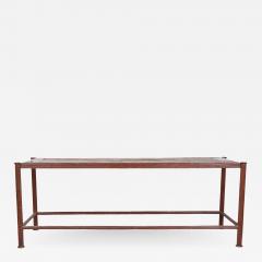 Industrial Chic Patinated Iron Antique Rustic Reclaimed Wood Sofa or Console - 1624526