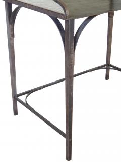 Industrial French Iron and Glass Bank Desk - 3822272